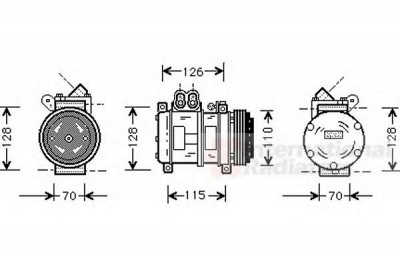 VAN WEZEL 0600k229 -  Компрессор, кондиционер